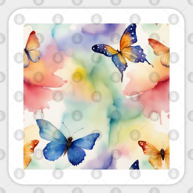 Watercolor Butterflies Sticker by DarkAngel1200